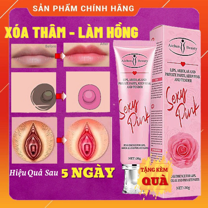 Kem Sexy Pink Aichun Beauty Làm Hồng Môi Chống Thâm Môi ,Làm Hồng Nhũ Hoa ,Vùng Kín 30g