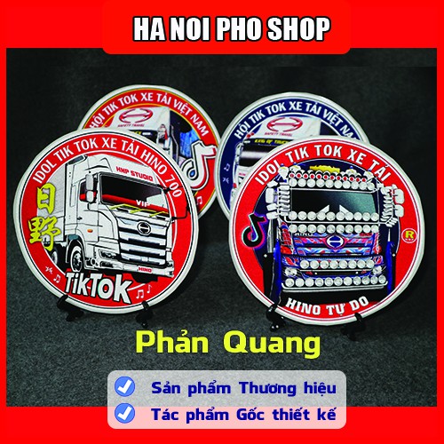 04 Tem Xe Tải HINO 500, Đầu Kéo 700, Logo TikTok Xe Tải Phản Quang - HNP Studio Shop