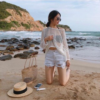 [Giá xưởng] Túi Cói Đan Móc Vintage