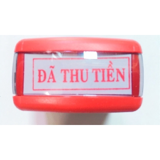 Con dấu liền mực đã thu tiền mực đỏ