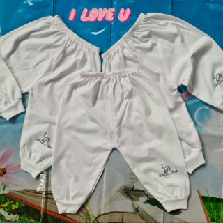 Quần dài cotton trắng cho bé