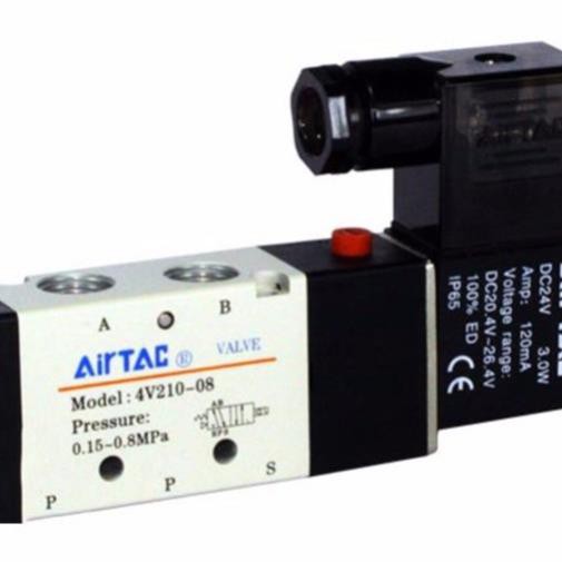 Van điện từ Airtac , Van khí nén Van Điện Từ Khí Nén AIRTAC 4V210-08 (Van Khí Nén 5/2, Ren 13mm) 24V,110V,220V