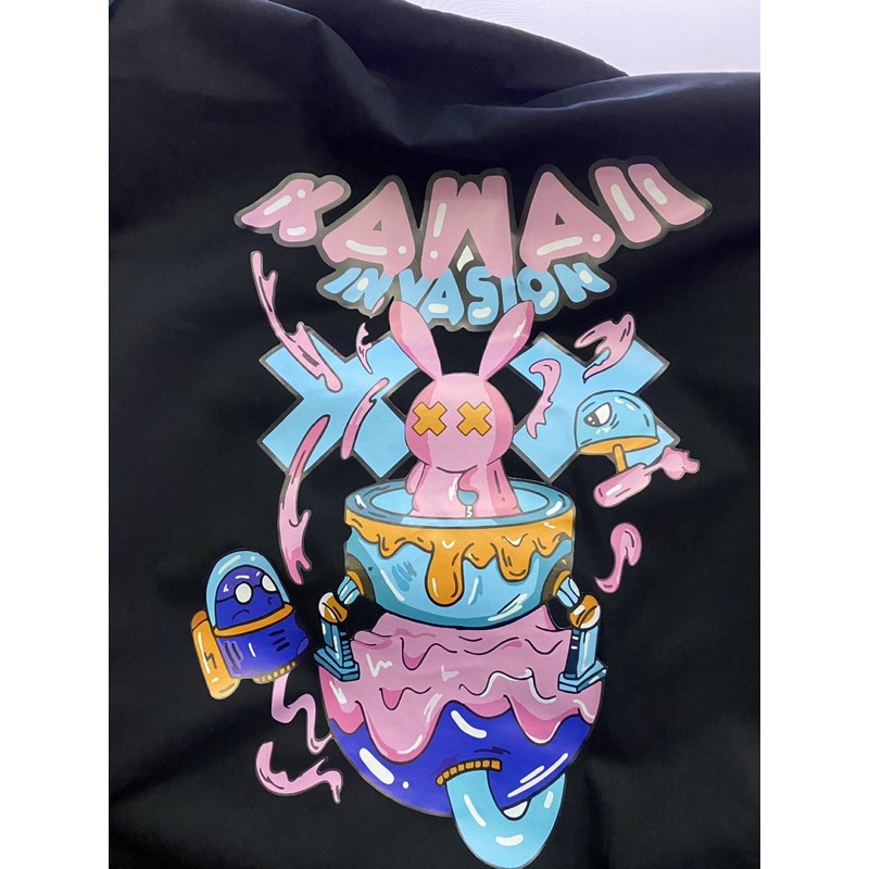 Áo Khoác Cổ Bẻ KAWAI in KTS Form Rộng Dù 2 Lớp Phong Cách LocalBrand | BigBuy360 - bigbuy360.vn