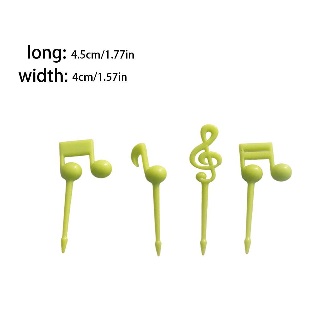 Mới Bộ 16 Nĩa Ăn Trái Cây Hình Nốt Nhạc Bằng Nhựa