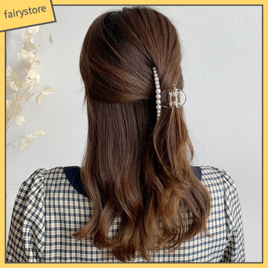 Kẹp tóc càng cua đính ngọc trai nhân tạo thời trang cho nữ