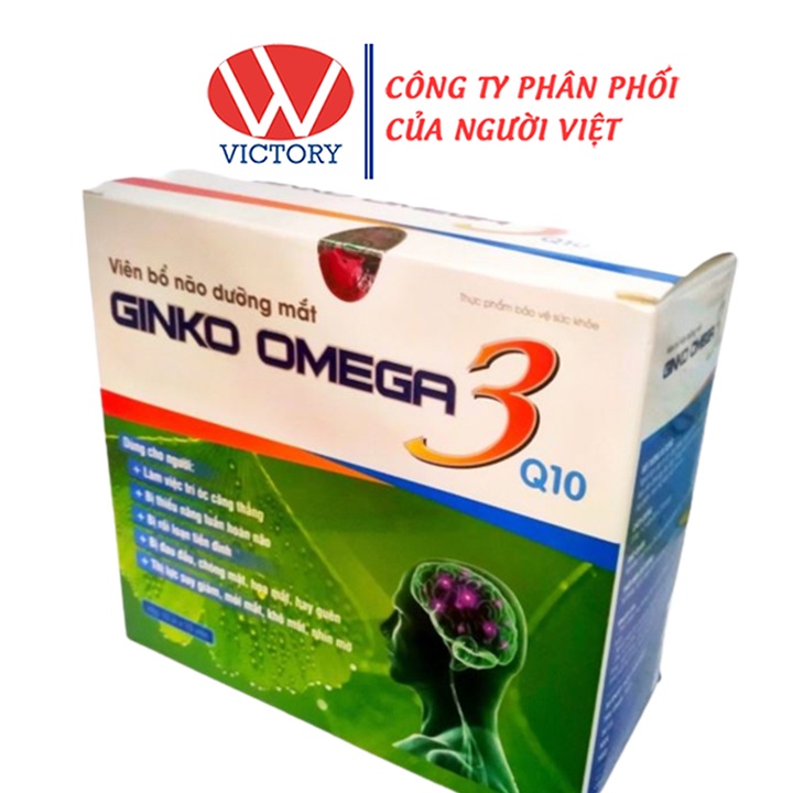 GINKO OMEGA 3 Q10 bổ sung các dưỡng chất cho mắt & não 100 viên - Victory Pharmacy