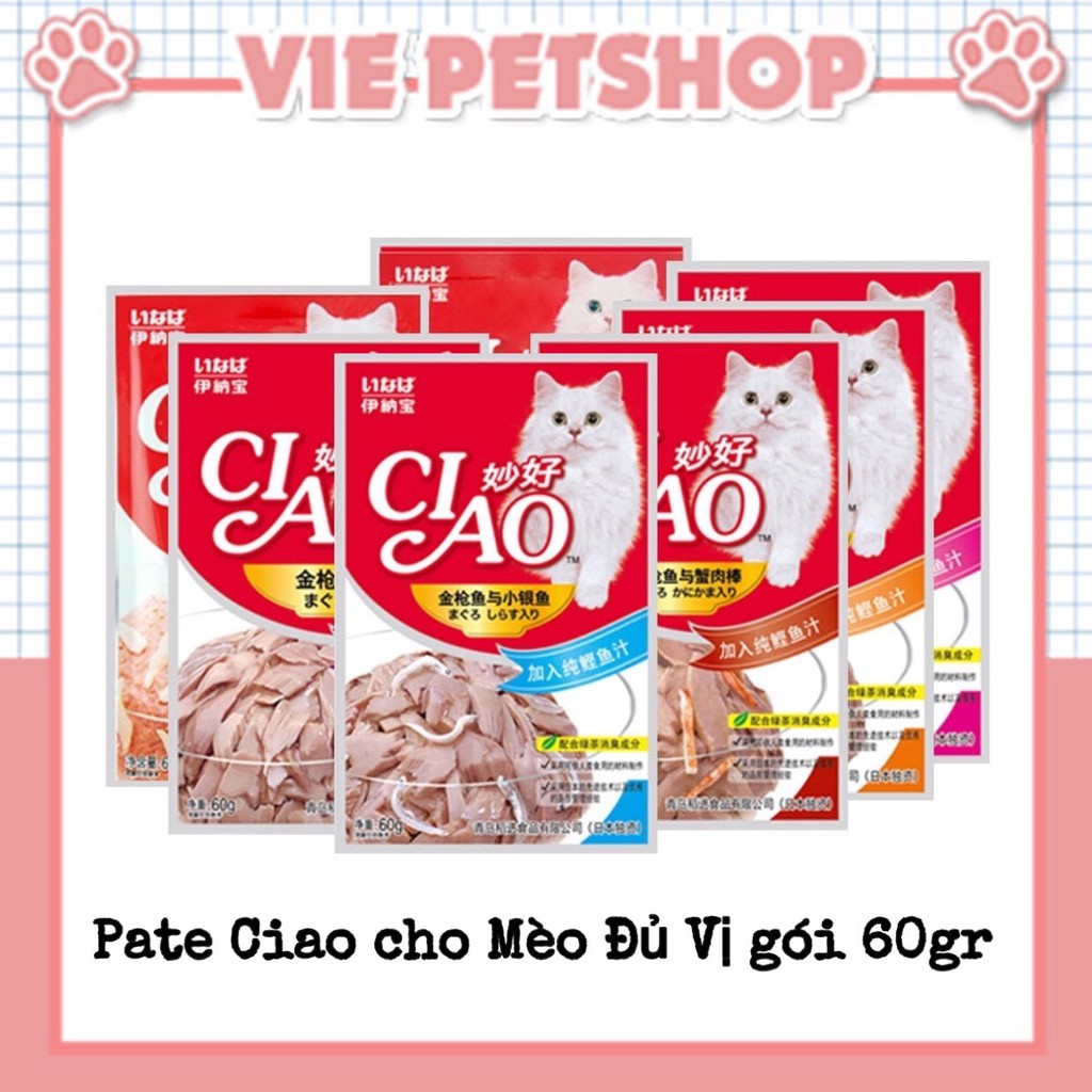 Pate Ciao cho Mèo Gói 60Gr | Vie PETSHOP