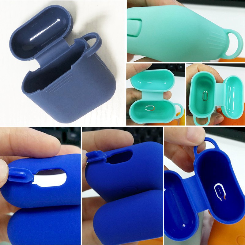 vỏ bao da case cho airpods Silicon dẻo nhiều màu trẻ trung đặc sắc teen (có tặng theo Móc Khóa)