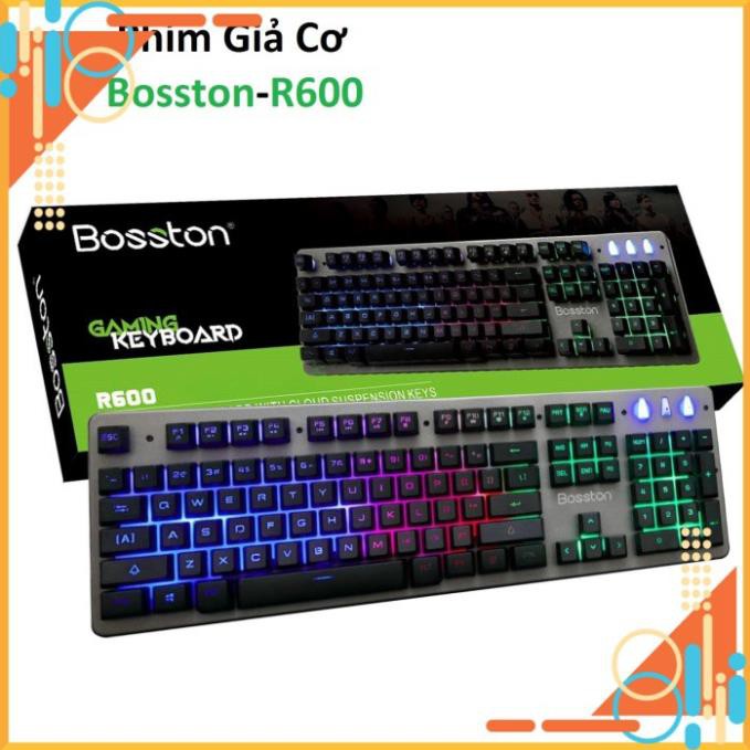 [Bảo Hành 12 Tháng] Bàn Phím Led Chuyên Game Giả Cơ Bosston R600 Có Dây - Led Đa Màu - SHOP BÁO HỒNG