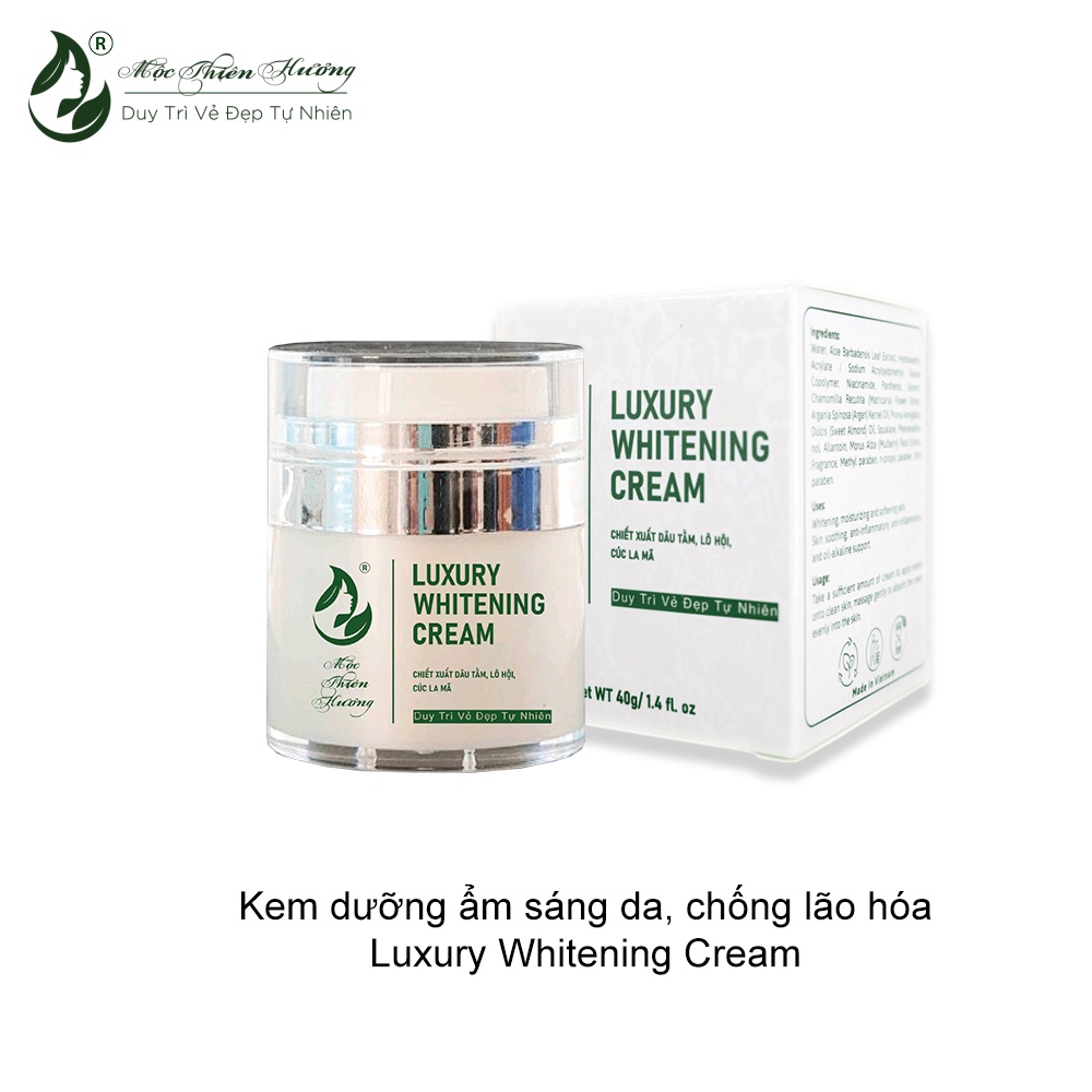 Kem Dưỡng Ẩm, Trắng Da, Làm Đều Màu Da, Chống Lão Hóa | Kem Dưỡng Luxury Whitening Cream Mộc Thiên Hương