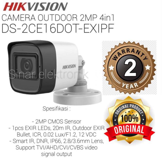 Camera Ngoài Trời Hikvision Ds-2Ce16D0T-Ipf 2mp Ds-2Ce16Dot-Ipf