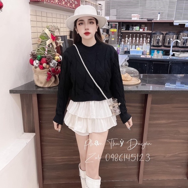 Chân Váy 2 Tầng Xếp Ly . chân váy Xòe 2 Tầng Lưng Cạp Cao dáng ngắn sang chảnh.