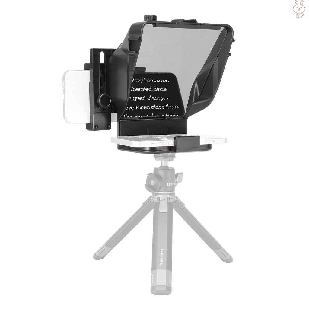 OL Ulanzi PT-16 Smartphone Teleprompter Prompter with Phone Holder Remote Control for Video Recording Live Streaming Interview Presentation Stage Speech