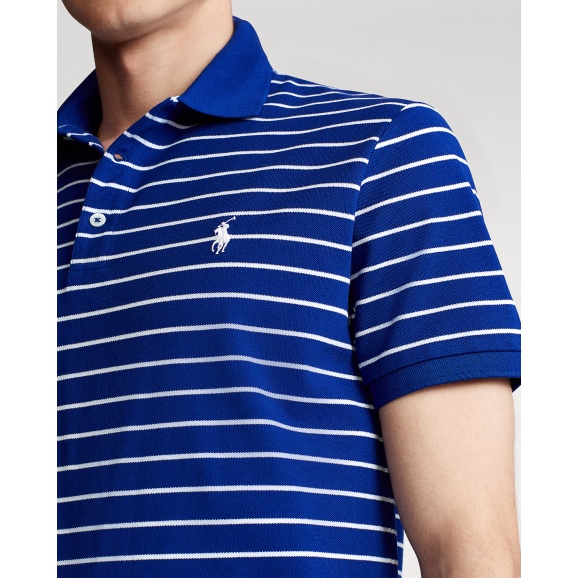 RALPH LAUREN Áo polo Tay Ngắn Họa Tiết Sọc Kiểu Dáng Đơn Giản Thời Trang Dành Cho Nam