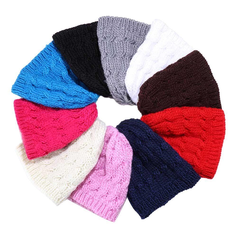 Mũ Beanie Dệt Kim Màu Trơn Dễ Thương Chất Lượng Cao Cho Nam Và Nữ
