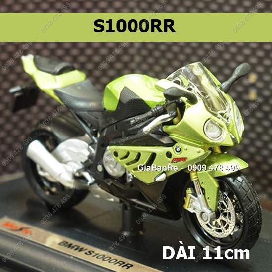 Xe Mô Hình Moto Bmw S1000rr Tỉ Lệ 1:18 - Maisto - Xanh Cốm - 8759