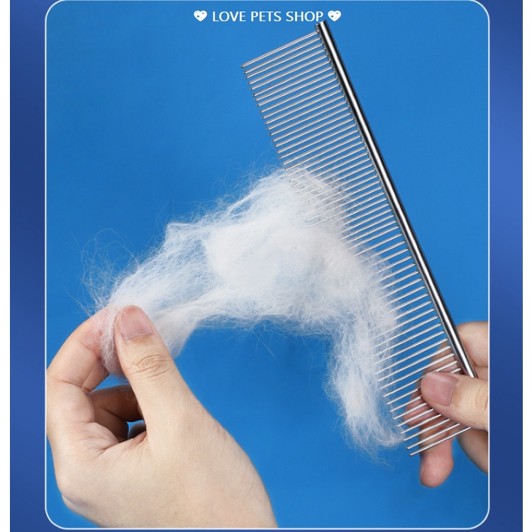 LƯỢC CHẢI LÔNG CHO CHÓ MÈO BẰNG INOX NHIỀU SIZE - LOVE PETS SHOP