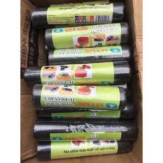 Combo sét 3 cuộn túi đựng rác đen tự phân hủy