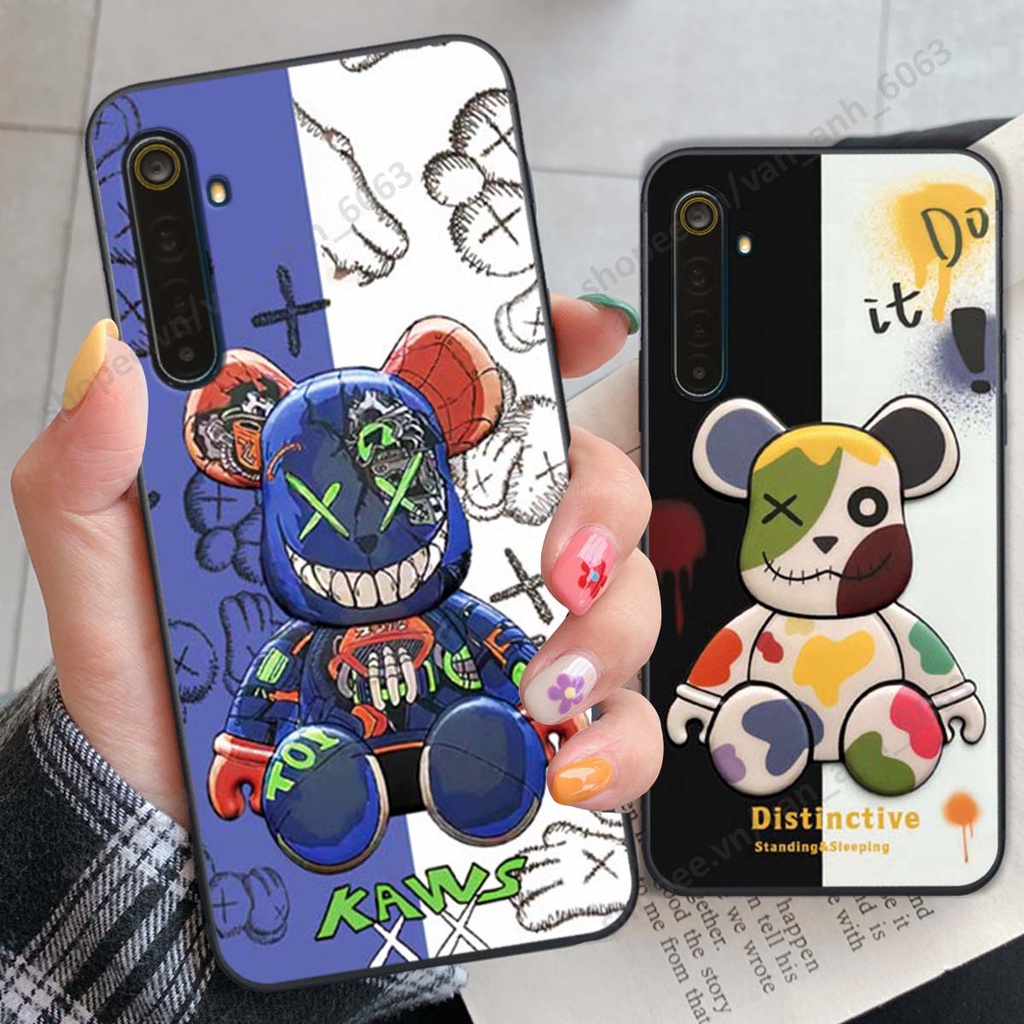 Ốp lưng Realme 1 / 2 hình kaws, bear brick, venom thời trang siêu ngầu