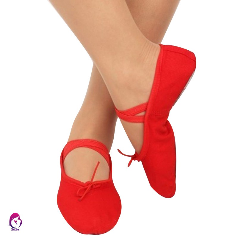 ♦♦ Childrens Adult Canvas Soft Bottom Ballet Shoes Practice Yoga Shoes