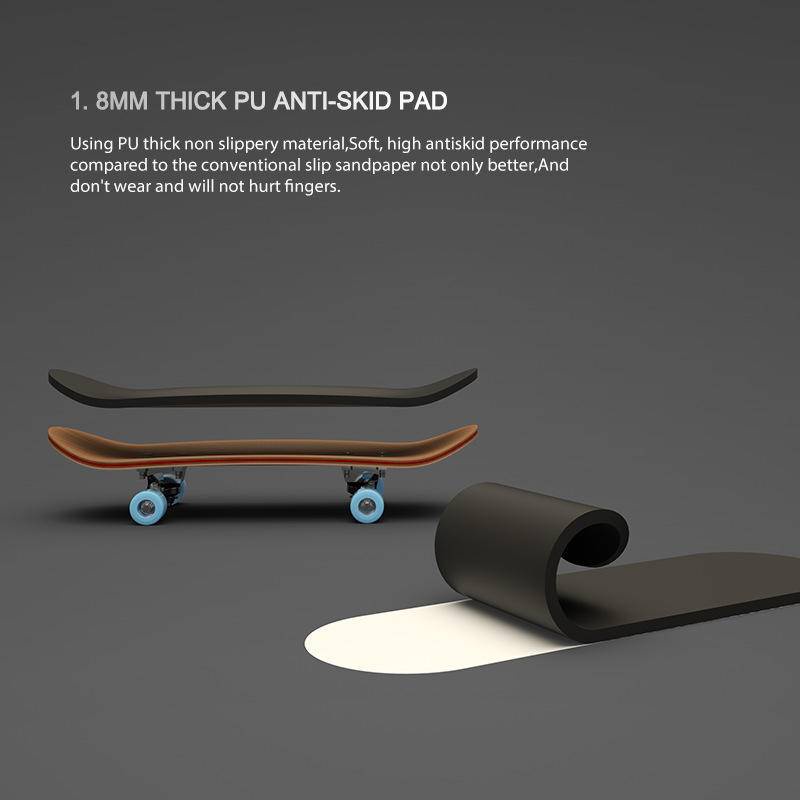 Bánh Xe Ván Trượt Năm Lớp Bằng PU Chống Trượt Chuyên Nghiệp Mini Finger Skateboard Fingerboards