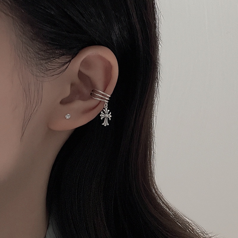 Khuyên kẹp vành tai nhiều lớp không xỏ lỗ phong cách retro cho nam và nữ