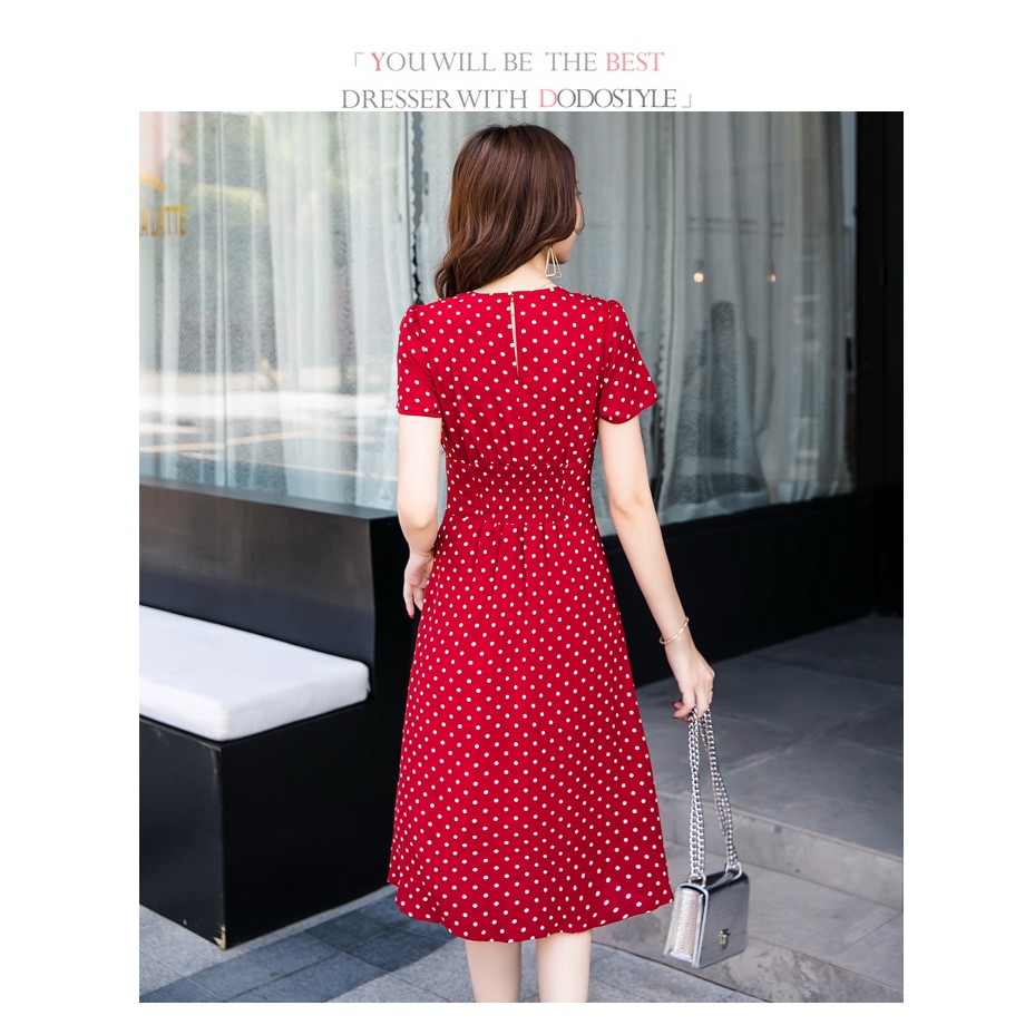 Đầm Suông Họa Tiết Chấm Bi SP.01449