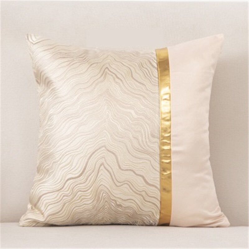 Luxurious Bronzing jacquard Pillow Cushion Cover Velvet Throw Pillowcase 45*45 Sofa Home New Year Decorative funda cojin