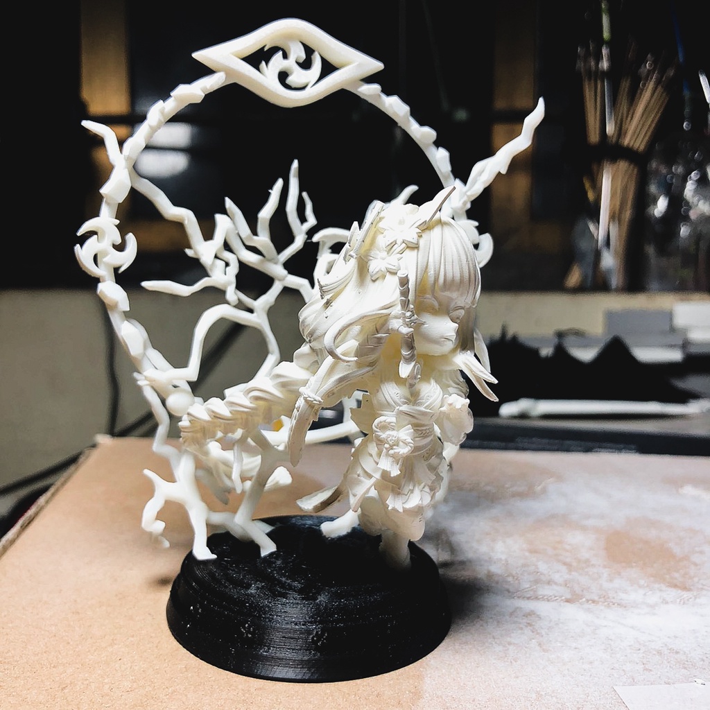 Mô Hình Raiden Shogun Genshin Impact Bằng Chất Liệu Nhựa Resin - Cao 10cm