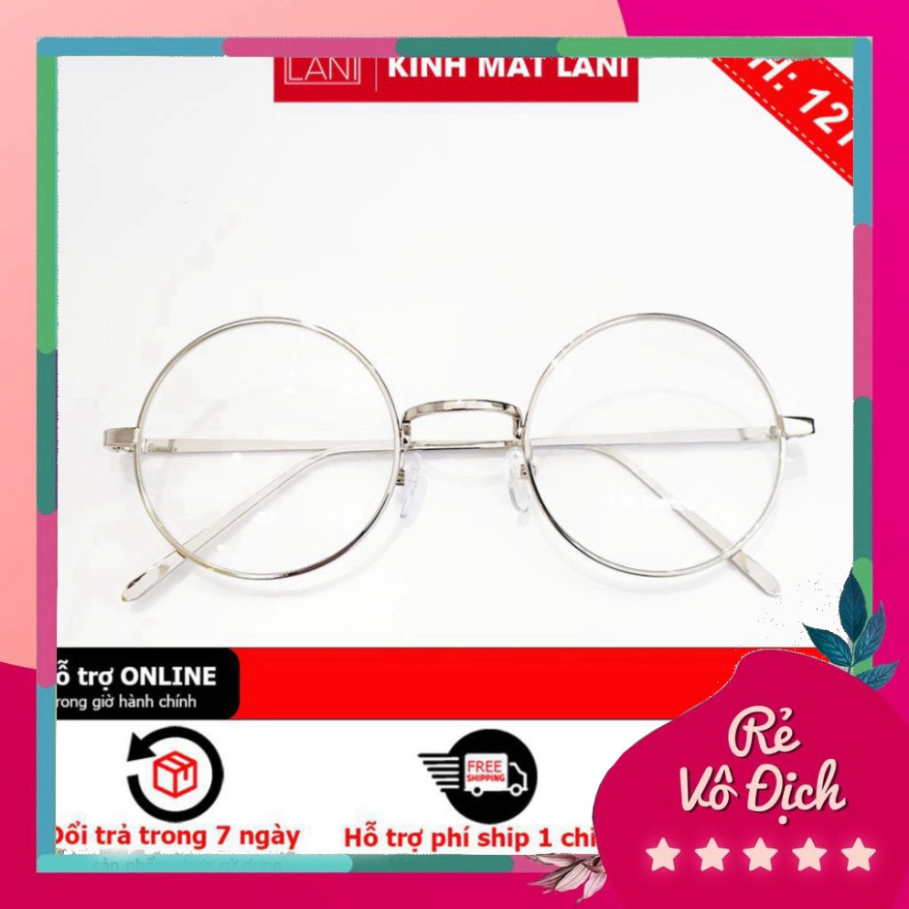 Gọng Cận Kính nam nữ Nobita Tròn xoe chất kiệu kim loại Lani 3800 - Lắp Mắt Cận Theo Yêu Cầu Loại Xịn - Hot