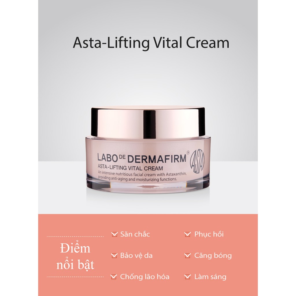 Kem dưỡng hỗ trợ nâng cơ,chống oxy hóa,trẻ hóa và tái tạo da,Labo Dermafirm,Asta-Lifting Vital Cream,50gr | BigBuy360 - bigbuy360.vn