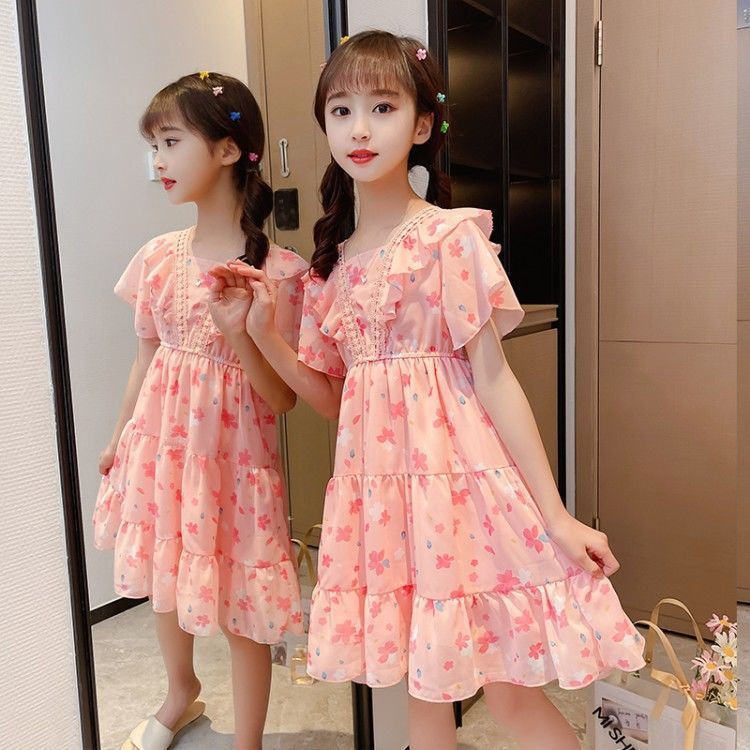 Đầm Thời Trang Mùa Hè Kiểu Công Chúa Dễ Thương Xinh Xắn Cho Bé Gái Từ 1 Đến 2-3 - 4-5 - 6 Đến 7 Đến 8-9 - 10-11 Tuổi