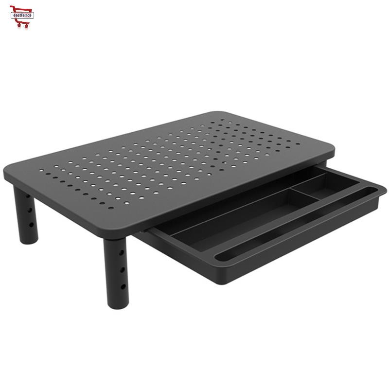 Monitor Stand Raiser in Adjustable Ergonomic Height with Ventilation Holes Platform for Monitor, Laptop, Printer