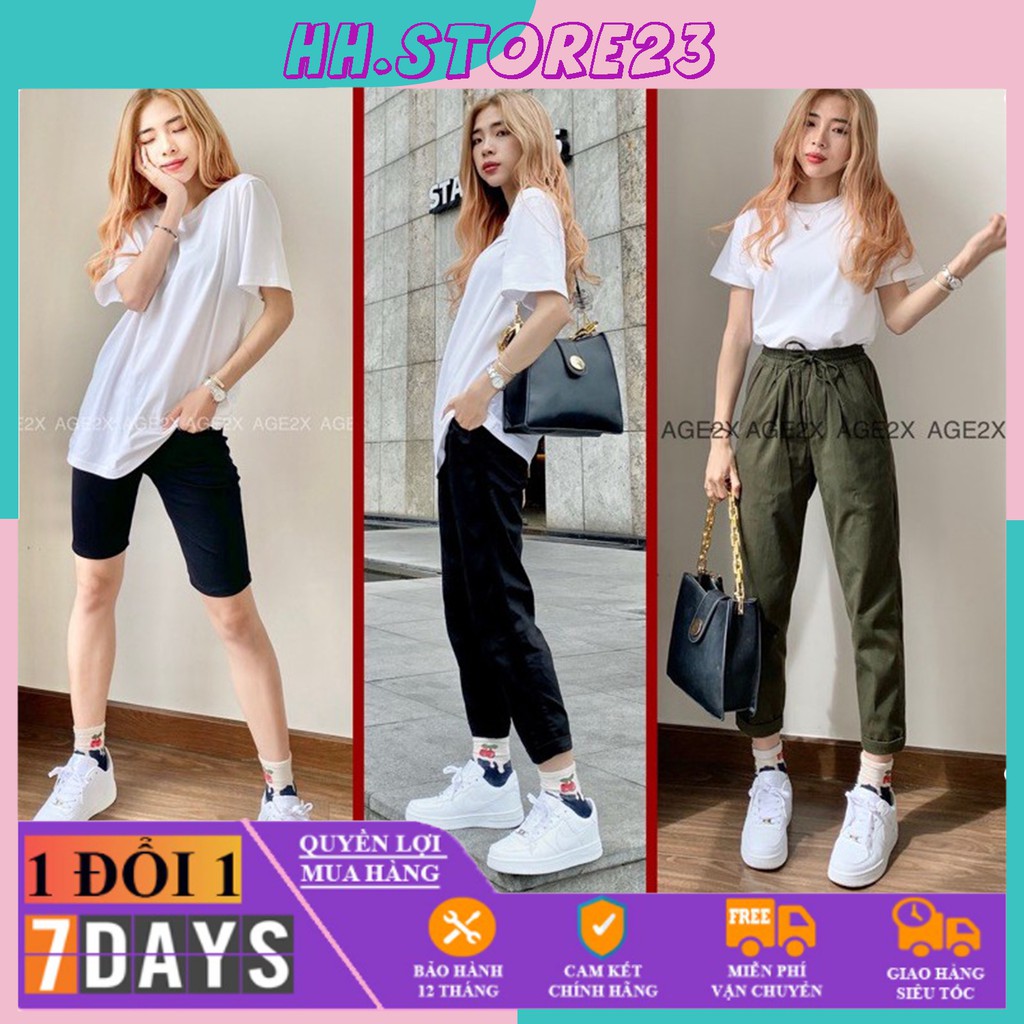JOGGER KAKI NỮ phối sọc thun gân co giãn tệp màu #AGE2X hàng VNXK chính hãng giá rẻ