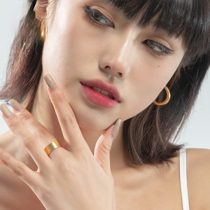 Nhẫn Thép Titan Thiết Kế Đơn Giản Thời Trang