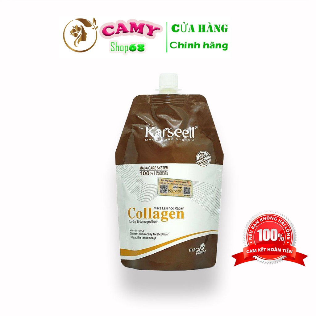 Kem ủ tóc Karseell Collagen Maca siêu mượt phục hồi tóc 500ml