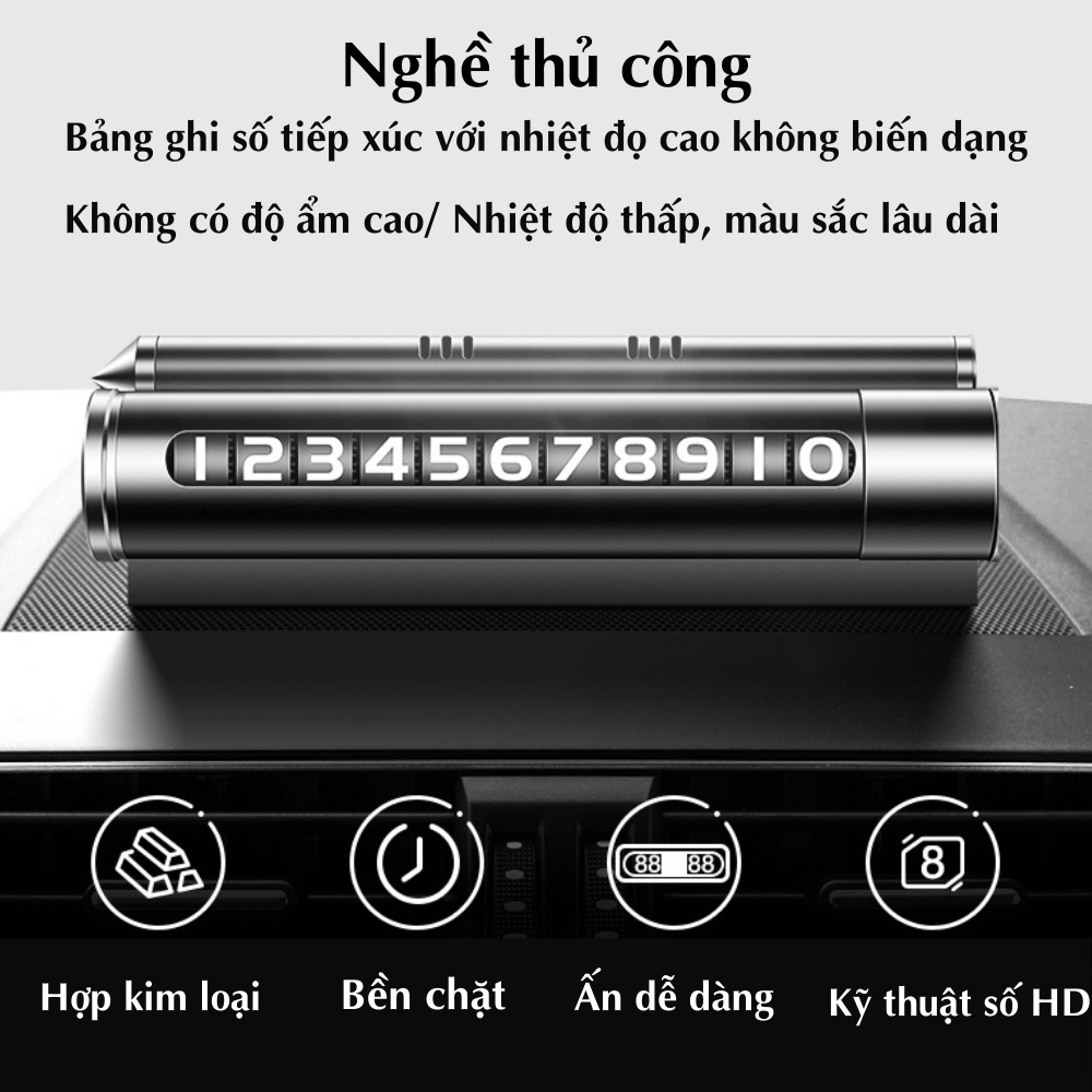 Bảng ghi số điện thoại , thẻ đỗ xe hiển thị số điện thoại gắn trên Taplo xe hơi ATILA SHOP