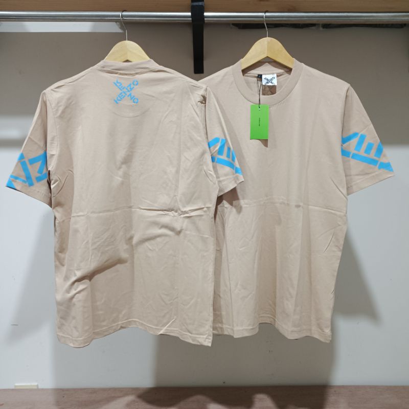 Áo Thun In Logo Bàn Tay Kenzo Màu Xanh Dương