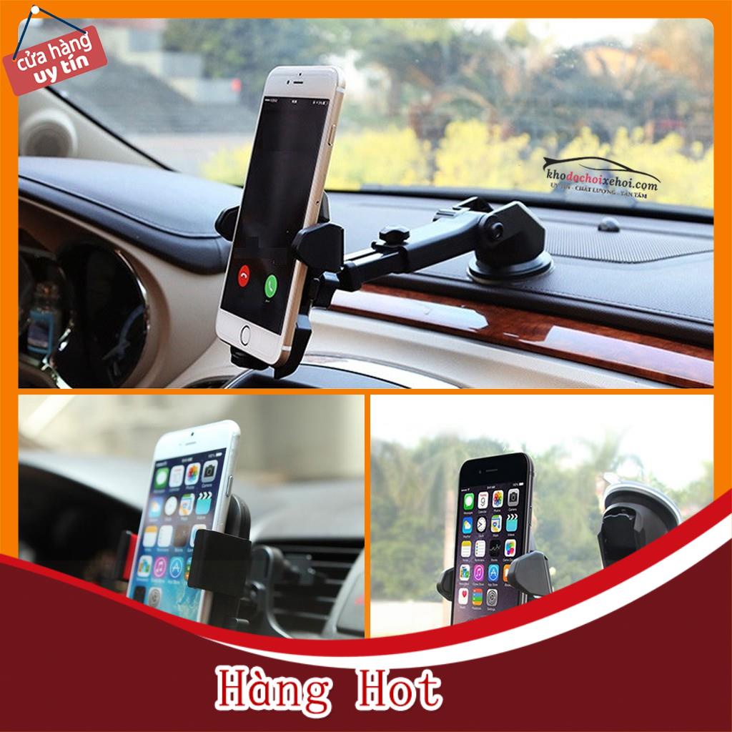 Giá Đỡ Điện Thoại Trên Ô Tô – Xoay 360 Độ - Gắn Được Trên Cả Taplo, Kính Và Khe Cửa Gió Điều Hòa