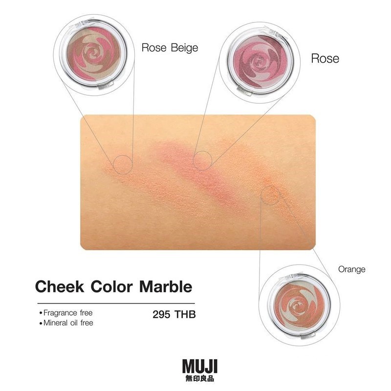 Phấn má hồng Muji Cheek Color Marble - Nhật Bản
