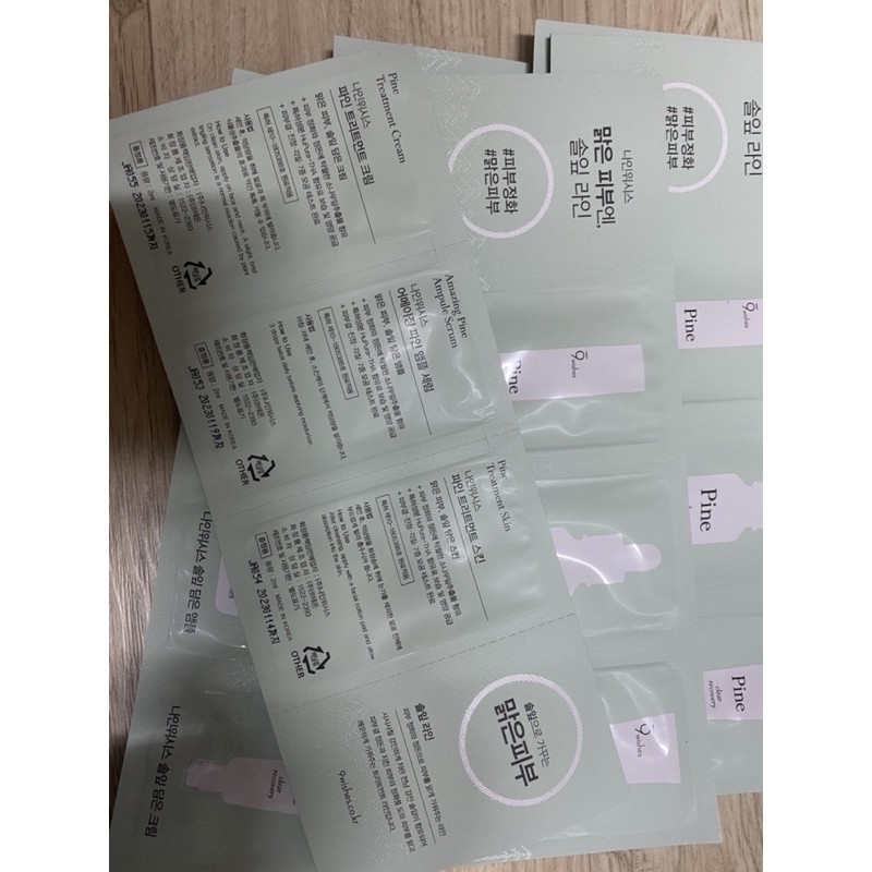 Mẫu dùng thử các bước chăm sóc da 9wishes Pine