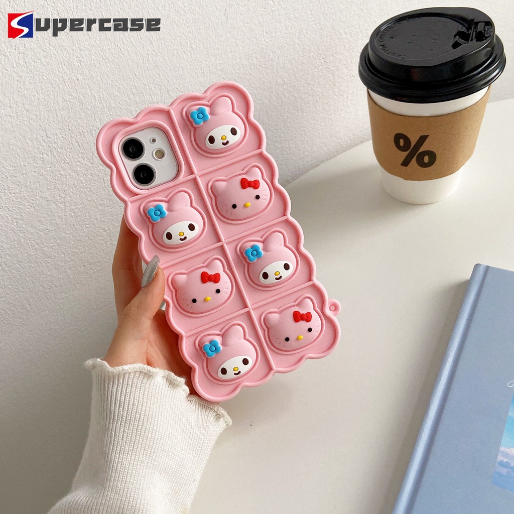 Ốp điện thoại silicon họa tiết hello kitty melody thích hợp cho Iphone 12 11 Pro Max Xr Xs Max X 8 7 6 6s Plus Se 2020