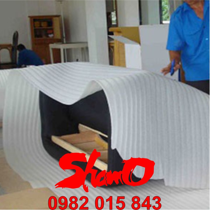 [Cuộn 150m x 100cm] Xốp trắng 2mm lót bọc hàng hóa – Màng xốp Foam dùng lót nền trong thi công sàn gỗ - Xốp chống sốc