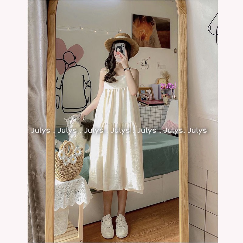 Váy Maxi Dáng Baby Doll 2 Dây 3 Màu Đủ Size M303