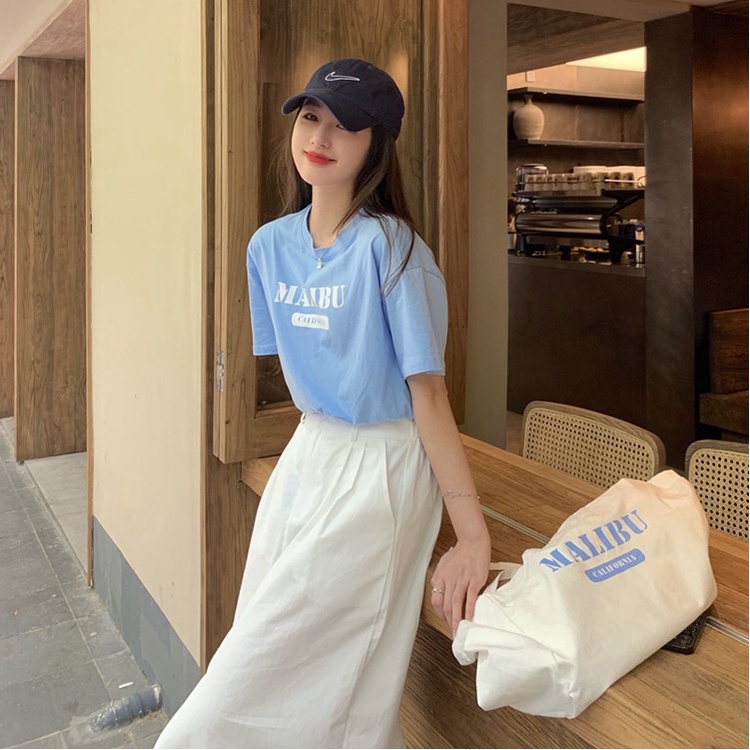 Áo thun tay lỡ form rộng unisex nam nữ teen cổ tròn oversize cotton MALIMU giá rẻ basic đen trắng freesize ulzzang