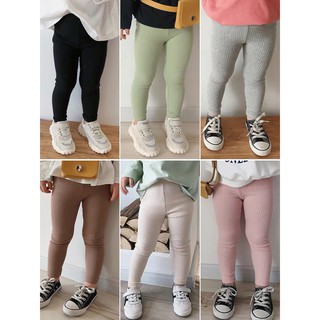 Quần legging gân tăm cho bé gái phom rộng