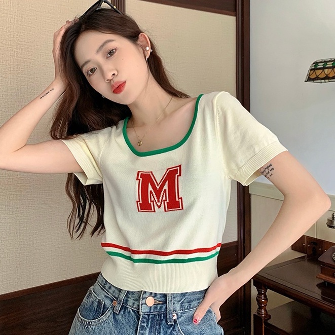 Áo Thun Lụa Dệt Kim Mỏng Dáng Ôm Phong Cách Thời Trang Mùa Hè Hàng Mới Dành Cho Bạn Nữ