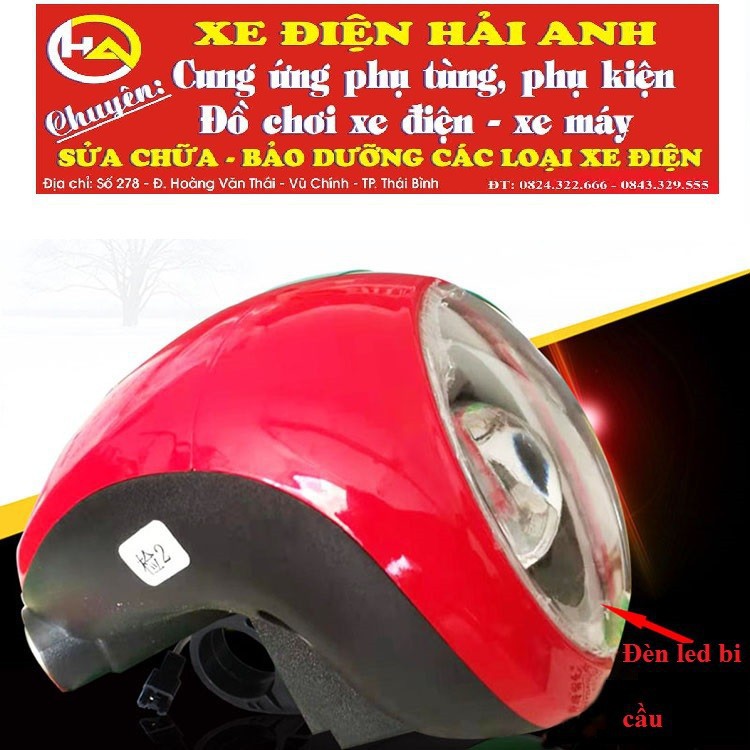 Đầu đèn bi cầu siêu sáng 48V/60V lắp cho xe đạp điện