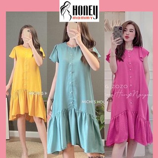 Đầm Bầu Váy Bầu Mùa Hè Đẹp Dáng Đuôi Cá Sang Chảnh Chất Đũi Lụa HD2642 Honey Mommy