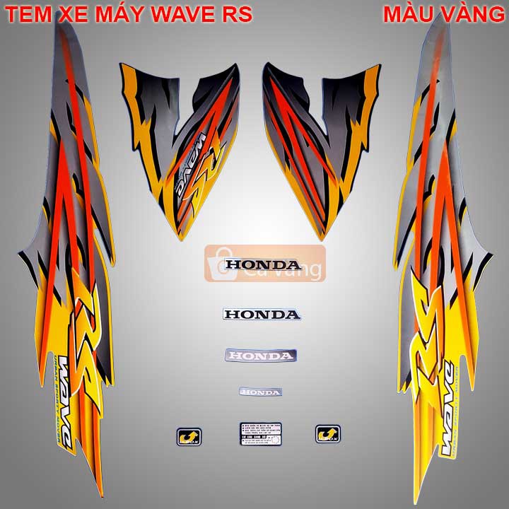 Tem dán xe máy Wave RS LOẠI TỐT, TEM XỊN NHƯ ZIN CHÍNH HÃNG